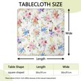 thumbnail image 2 of Pioneer Flower Floral Print Pattern Square Fitted Tablecloth with Elastic Edge,Square Table Cover,Washable Elastic Table Cover for Home Kitchen Party Decor 36"x36", 2 of 6