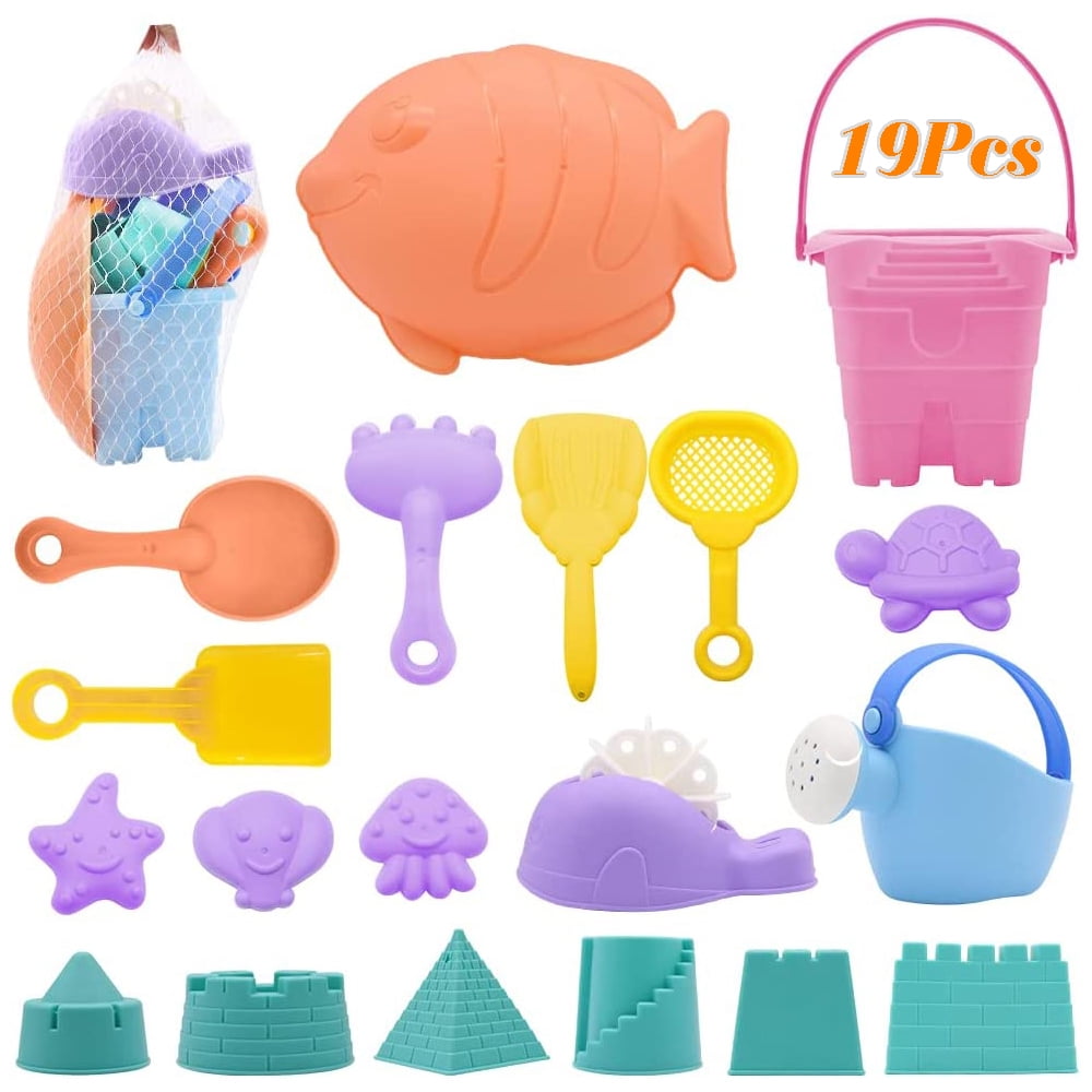 Beach Toys for Kids 310 19 Piece Including Sand Bucket, Watering Can