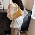 thumbnail image 2 of Bolso de hombro para mujer Bolso de hombro simple de cuero de PU Bolso de mensajero con cadena (Amarillo), 2 of 6
