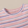 thumbnail image 6 of IROINNID Toddler Girl's Stripe Printed Tops Ruffle Shorts Headbands 3PCS Outfits, 6 of 9