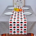 thumbnail image 4 of Diamonds Spades Hearts Poker White Table Runner Home Wedding Table Flag Mat Centerpieces Decoration Party Dining Long Tablecloth, 4 of 7