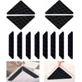 thumbnail image 1 of Pinzas para alfombras, 12 piezas antideslizantes para pisos de madera dura, alfombras de esquina antirizado, pinzas para alfombras lavables y reutilizables para alfombras de área, 1 of 5