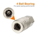 thumbnail image 4 of 5pcs Female Industrial Coupler 1/4" NPT M Style Air Hose Fittings Quick Connector for Air Compressor, Silver, 4 of 7