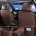 thumbnail image 5 of Coverado Luxury Car Seat Covers, 2 Seats Stylish Design Seat Protectors, Universal Fit for Most Cars, Brown, 5 of 6