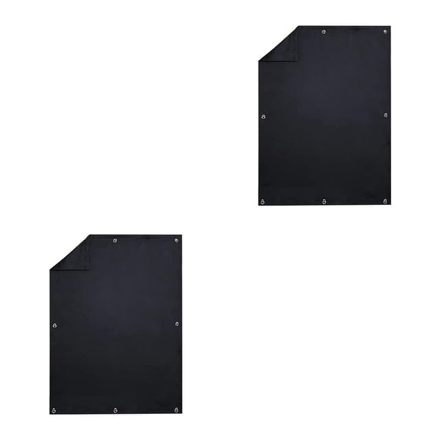 Matsuzay Cortina portátil opaca con ventosa para ventana, parasol para el hogar, cortina de bloqueo de viaje, cortina extraíble de 38x76cm 41x64cm 2piezas