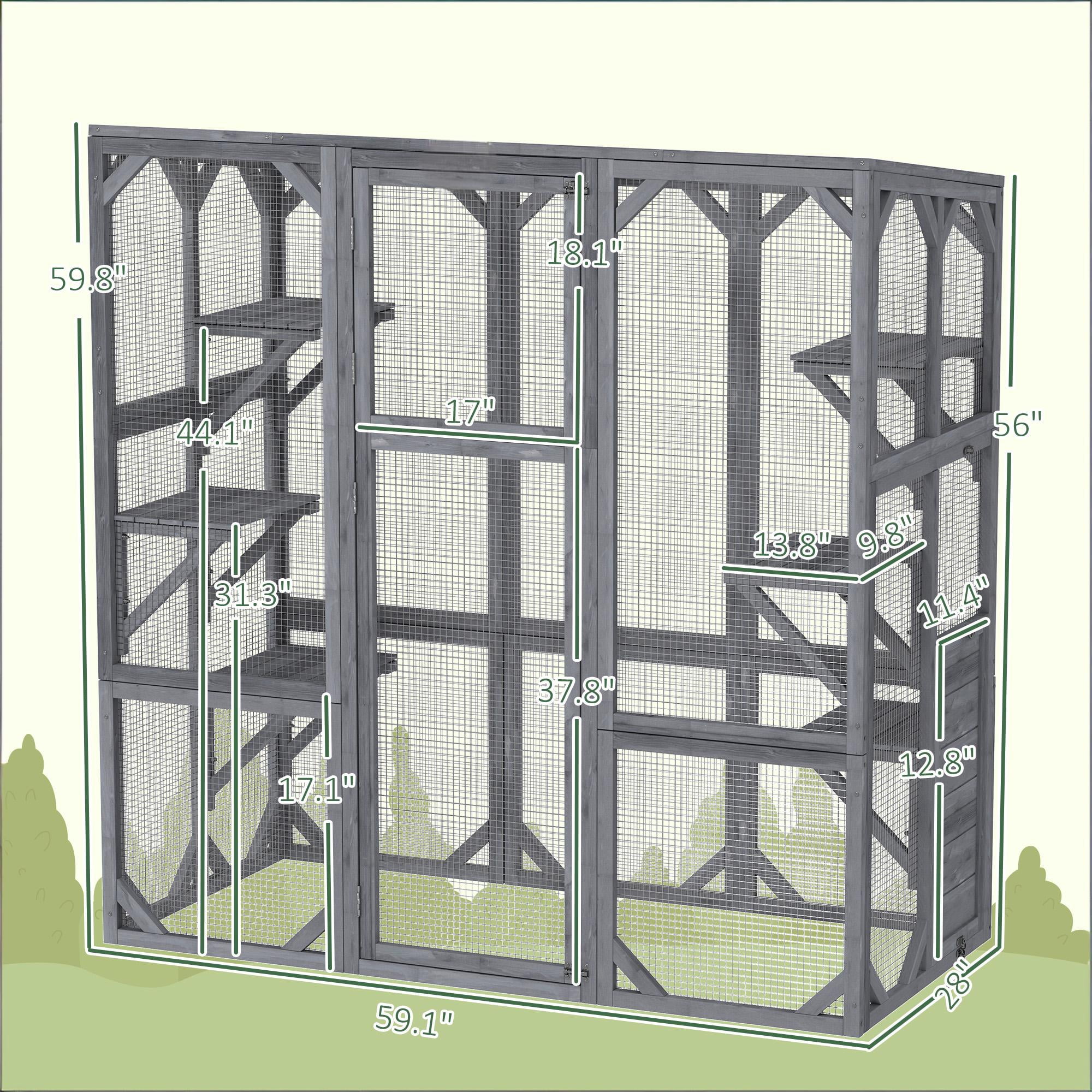 Pet Enclosure, Large Wooden Catio