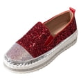 thumbnail image 3 of YLYL Womens Glitter Rhinestone Slip on Sneakers Chunky Platform Walking Shoes Casual Loafers, 3 of 9