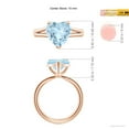 thumbnail image 4 of Angara Natural 2.52 Ct. Aquamarine Solitaire Ring in 14K Rose Gold for Women (Ring Size: 11), 4 of 8