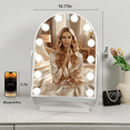 thumbnail image 4 of FUNTOUCH Arched Hollywood Vanity Makeup Mirror with Lights 12 Dimmable Bulbs White, 4 of 9