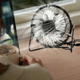 thumbnail image 6 of Qocolhg 6 inch Small Desk Fan Powerful Quiet 360° Adjustable Rotation Desk Fan Summer Personal Small Electric Fan Ideal for Home or Office Bedroom Desk Airflow Cooling, USB Powered, Black, Clearance, 6 of 6