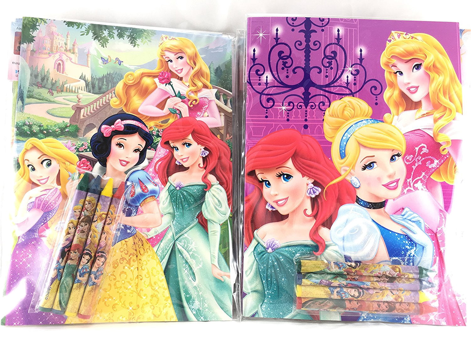 Party Favors Princess Coloring Book & Crayon Set 12 Pack ( Assorted Style)