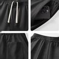 thumbnail image 4 of Uwinwear Men's Baggy Loose Fit Sweatpants Casual Drawstring Pants Y2K Wide Leg Stretchy Pants with Pockets Street Outdoor Fitness Jogging Pants,Black,XXXL, 4 of 4