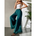 thumbnail image 4 of Wide Leg Pants Woman Women's Chiffon Wide Leg Trousers High Elastic Waist Casual Business Trousers, 4 of 5
