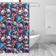 thumbnail image 2 of Rateoe rock Skull blue record Shower Curtain - Fancy Bathroom Shower Curtain Sets - Waterproof Shower Curtain with Hooks with 12 Plastic Hooks 72x72 Inches, 2 of 5