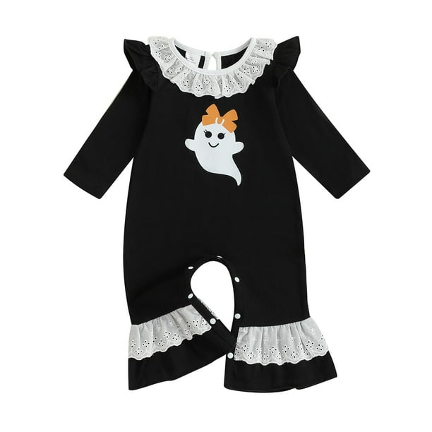 Mono de calabaza para Halloween con forma de mameluco Doisbetthsay para niña