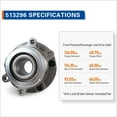 thumbnail image 2 of 513296 Front Wheel Hub and Bearing Assembly Fit For 2013 Infiniti JX35, 19-21 QX50, 14-20 QX60, 07-18 Nissan Altima, 09-14 Maxima, 16-21 Maxima, 09-18 Murano, 13-20 Pathfinder, 11-17 Quest,5Lugs, 2 of 5