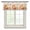 Black, variant on Fall Sheer Curtains Valances for Windows Harvest Pumpkins Thanksgiving Autumn Leaf on Burlap Chiffon Kitchen Valances for Cafe, Voile Window Treatments Curtains for Living Room Bedroom, 54"x18"