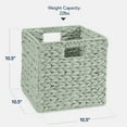 thumbnail image 2 of Best Choice Products 10.5x10.5in Hyacinth Storage Baskets, Set of 5 Multipurpose Collapsible Organizers - Sage, 2 of 9