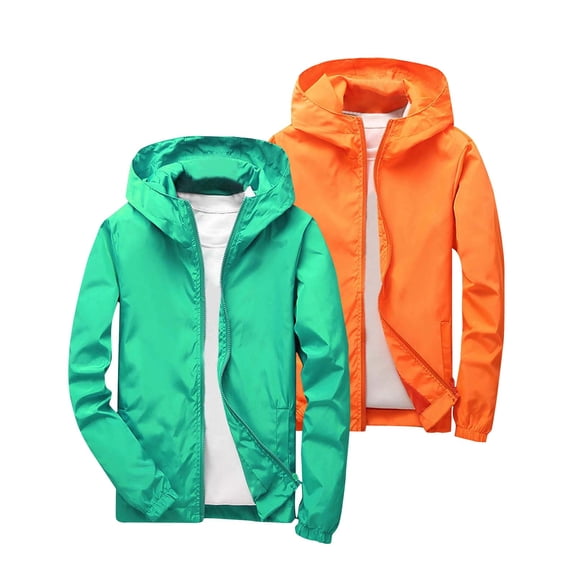 Atogsazn Kids Boys 2 Pack Windbreaker Zip Up Jacket Casual Long Sleeve Lightweight Rain Jacket Waterproof Tops Gray 4-5 Years Fashion
