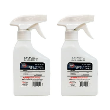 2 Pack - Health Smart 70% Isopropyl Alchohol Multipurpose Spray 10 Ounce