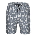 thumbnail image 3 of Balery Poodle Dog Traje de Baño Estilo Hawaiano para Hombre, Shorts de Secado Rápido con Bolsillos-X-Large, 3 of 6