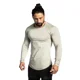 thumbnail image 5 of Camisetas de gimnasio para correr para hombre, camisetas de cuello redondo, ropa para hombre, corte ajustado, ajustadas, rojas, FA, algodón regular, manga larga, nueva elasticidad, XXL, 5 of 5