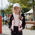 thumbnail image 4 of Uorisanigo Zip-Up Hoodies Sweatshirts Cherry Blossom Axolotl Kids Long Sleeve Hooded Shirts Fluffy Pollover Tops Hooded Jacket Coat with Pockets Fall Winter Clothing, 4 of 7
