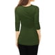 thumbnail image 3 of Top Acanalado Allegra K con Botones y Mangas Largas Cuello Vuelto Verde 3XL, 3 of 5