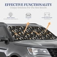 thumbnail image 3 of KLL Dancing Skeleton Party Windshield Sun Shade 2-Piece Foldable Car Front Window Sunshade for Most Sedans SUV Truck- Large, 3 of 5