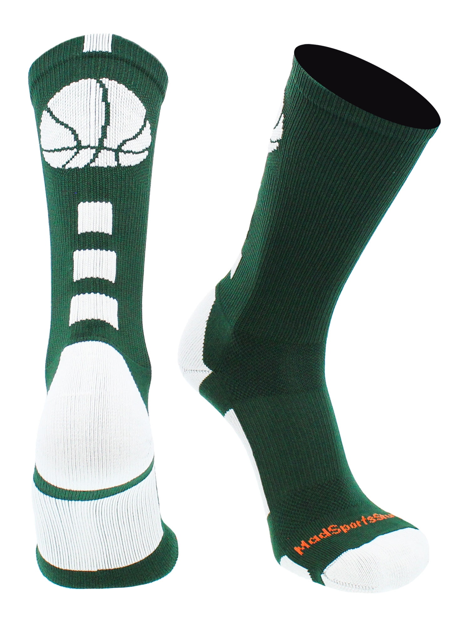 green and white basketball socks