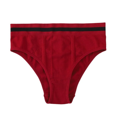 

Youmylove Women Underwear Thong Fashion Seamless Elastic Underpanties Panties Mid-Waist Sports Gym Briefs Panties Female Comfy Undies Lingerie