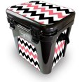 thumbnail image 1 of Skin for Yeti Roadie 24 Hard Cooler - Black Pink Chevron | Protective, Durable, and Unique Vinyl Decal wrap, 1 of 3