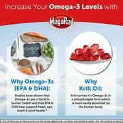 MegaRed Ultra Strength Krill Oil Omega 3 Supplement, 750mg Krill Oil – EPA & DHA & Antioxidant Astaxanthin for Heart Health, 80 Softgels, No Fish Oil Aftertaste (Pack of 2)