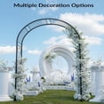 thumbnail image 3 of EastVita Garden Arch Trellis 7.9 Foot Steel Coated Metal Arbor Climbing Plants Vine Flowers Garden Decor, 3 of 4