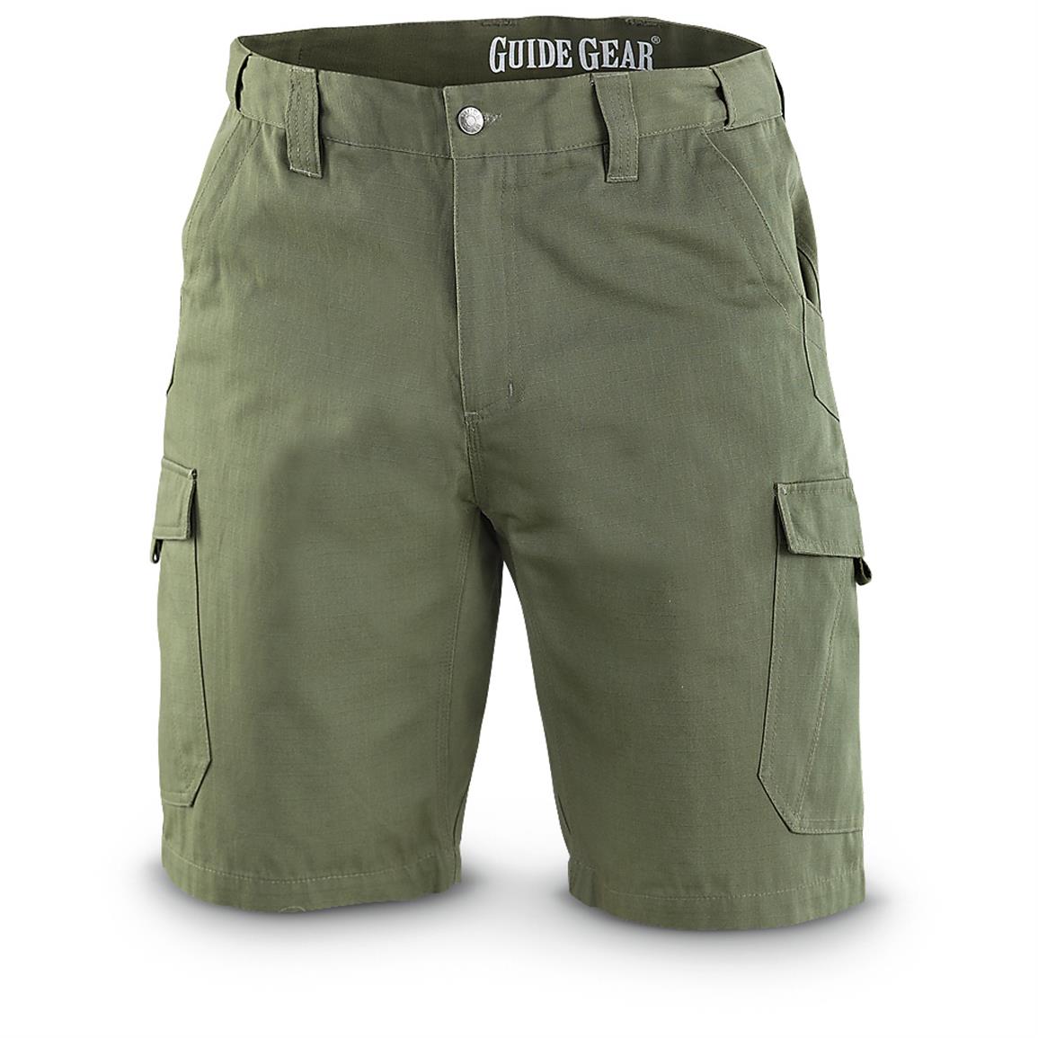 Guide Gear Mens Cargo Shorts Heavy Duty Cotton Ripstop For Casual Hiking Summer Walmart