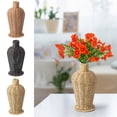 thumbnail image 1 of Vase Tissé, Vase à Fleurs en Rotin, Vase Imitation Rotin, Fait à la Main, Durable, Inodore, Résistant aux Chocs, Imperméable, Déco Maison, Bureau, Fleurs Séchées, 1 of 7