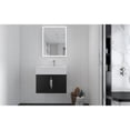 thumbnail image 6 of Nile 24" Black Wood Floating Vanity with White Top and Brushed Nickel Trimm, 6 of 10
