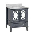 thumbnail image 5 of Olivia 30" Bathroom Vanity with Marine Gray Cabinet and Carrara Marble Top, 5 of 8