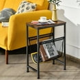 thumbnail image 3 of Gymax 2PCS Narrow End Table with Holder Sling Industrial Accent Console Table, 3 of 10