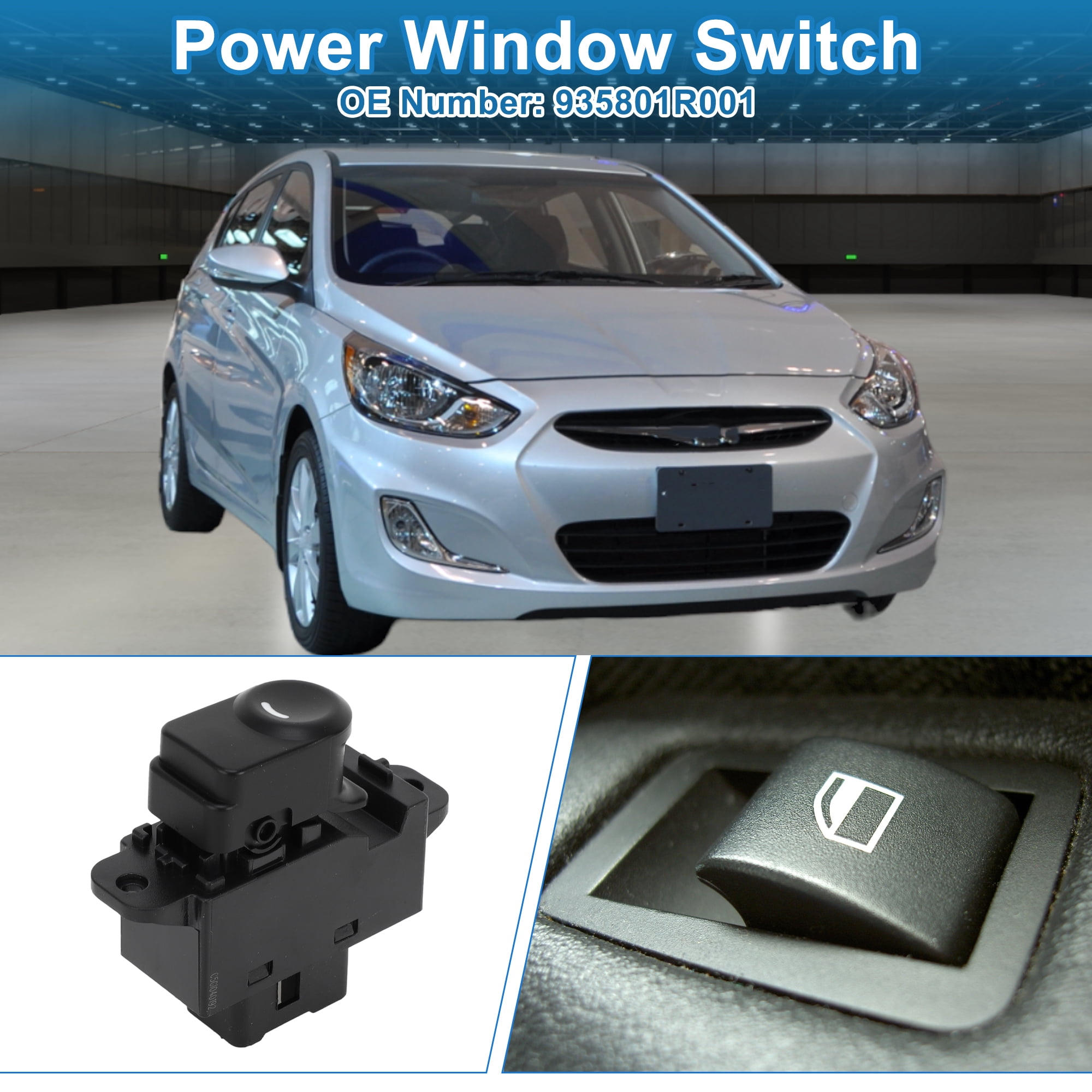 Unique Bargains Power Window Switch for Hyundai Accent 2011-2014 935801R001 Rear