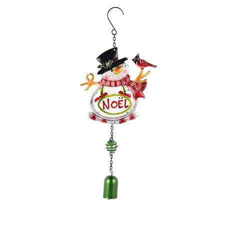 

Lyinloo Creative Metal Iron Wind Chime Pendant Christmas Series Glass Color Painting And Painting