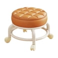 thumbnail image 1 of COM1950s Swivel Stool with Wheels, Plastic Rolling Step Stool for Kitchen, Bathroom, Low Mobile Seat for Multiple Home Use, 1 of 7