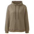 thumbnail image 4 of Vedolay Women's Hoodies 2023 Pullover Long Sleeve Hoodies Tops Fall Outfits 2023 Clothes Khaki,S, 4 of 5