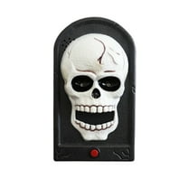 Animated Skulls Doorbell Decorations, With Lightup Eyeball And Spooky Sounds, Perfect For Haunted House Trick Or Treat Events Adult Parties
