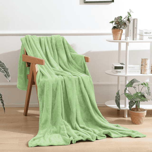 Cobija para Sofá, Mantas Ultra Suaves para Viajar, Acampar, Sofá Cama, Cobija Ligera y Acogedora para Todas las Estaciones, Decoración y Cobija para Regalar para Mujer y Hombres, 50x60in, Salvia