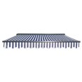thumbnail image 4 of ALEKO Parasol Motorisé Demi-Cassette Auvent de Terrasse Rétractable 12x10 ft Couleur Bleu/blanc, 4 of 9