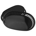 thumbnail image 2 of ZEONHAK 50 Pack Black Fast Food Baskets, Restaurant Oval Shaped Service Baskets, Plastic Deli Basketsfor Bread, Fruits, 2 of 6