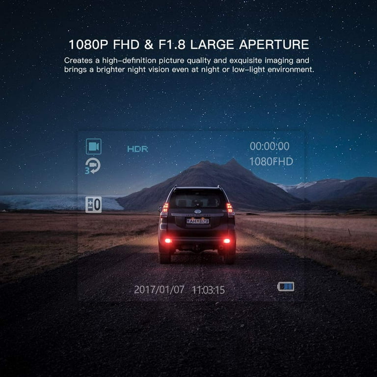 Apeman apeman 1080P Fhd in Car Dash Cam Camera Dvr Metal Driving