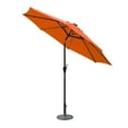 thumbnail image 1 of 9 ft. Aluminum Umbrella with Crank & Solar Guide Tubes - Brown Pole & Orange Fabric, 1 of 1