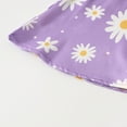 thumbnail image 5 of Fdqin Girls Summer Dress 2-Piece Outfit Set Floral Spaghetti Strap Sundress with Matching Sun Hat Casual A-Line Beach Dress for Girls Purple 4-5 Years, 5 of 8